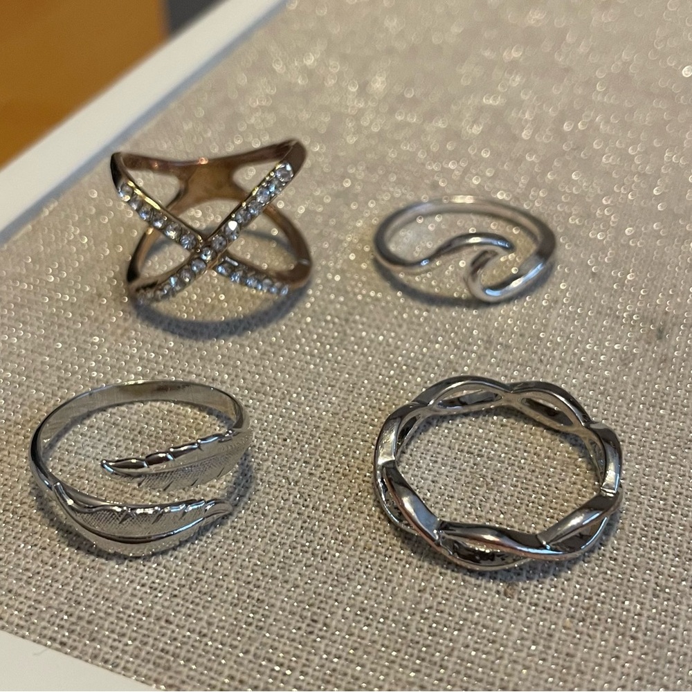 Assorted Silver Rings - Picture 2 of 6